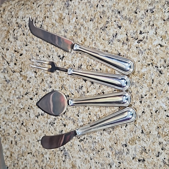 Pottery Barn Vintage  4-piece Stainless Steel Cheese Serving Utensils Set. - Picture 1 of 6